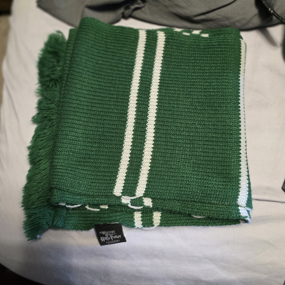 Green and White Harry Potter Scarf